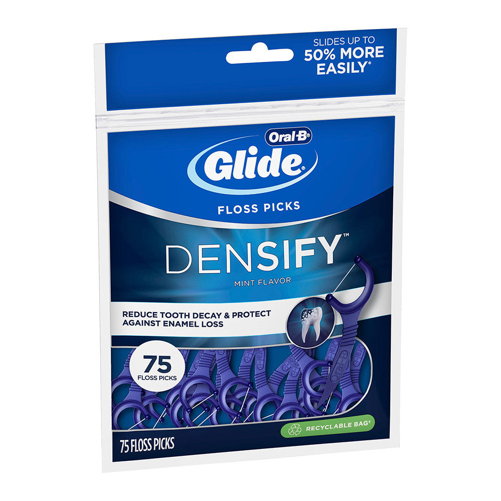 Oral B Glide Densify Floss Picks, Mint, 75 Ea